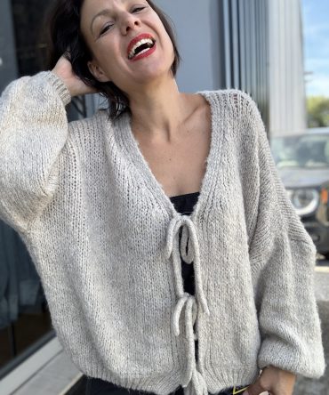 GILET NOEUD NOÉMIE TU 5 COLORIS AU CHOIX