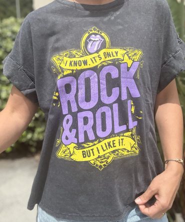 T-SHIRT FOND GRIS TU.