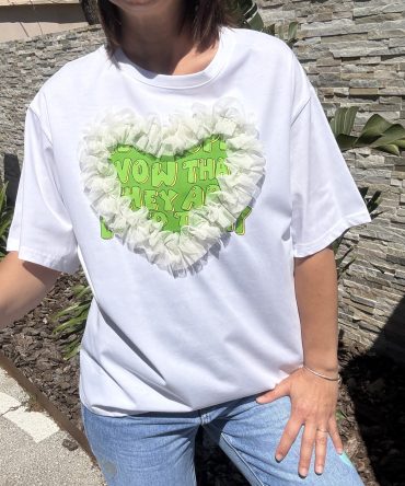 T-SHIRT COEUR FROUFROU 3 COLORIS AUX CHOIX
