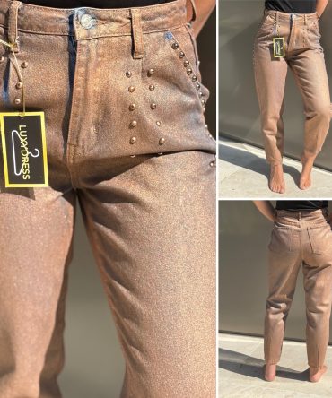 JEANS SHINY BROWN