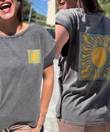T-SHIRT FOND GRIS FONCE TU