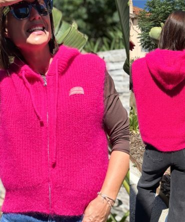 GILET CAPUCHE LUXYDRESS FUSHIA TU