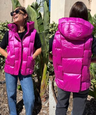 VESTE MATELASSEE SANS MANCHE LX DRESS FUCHSIA