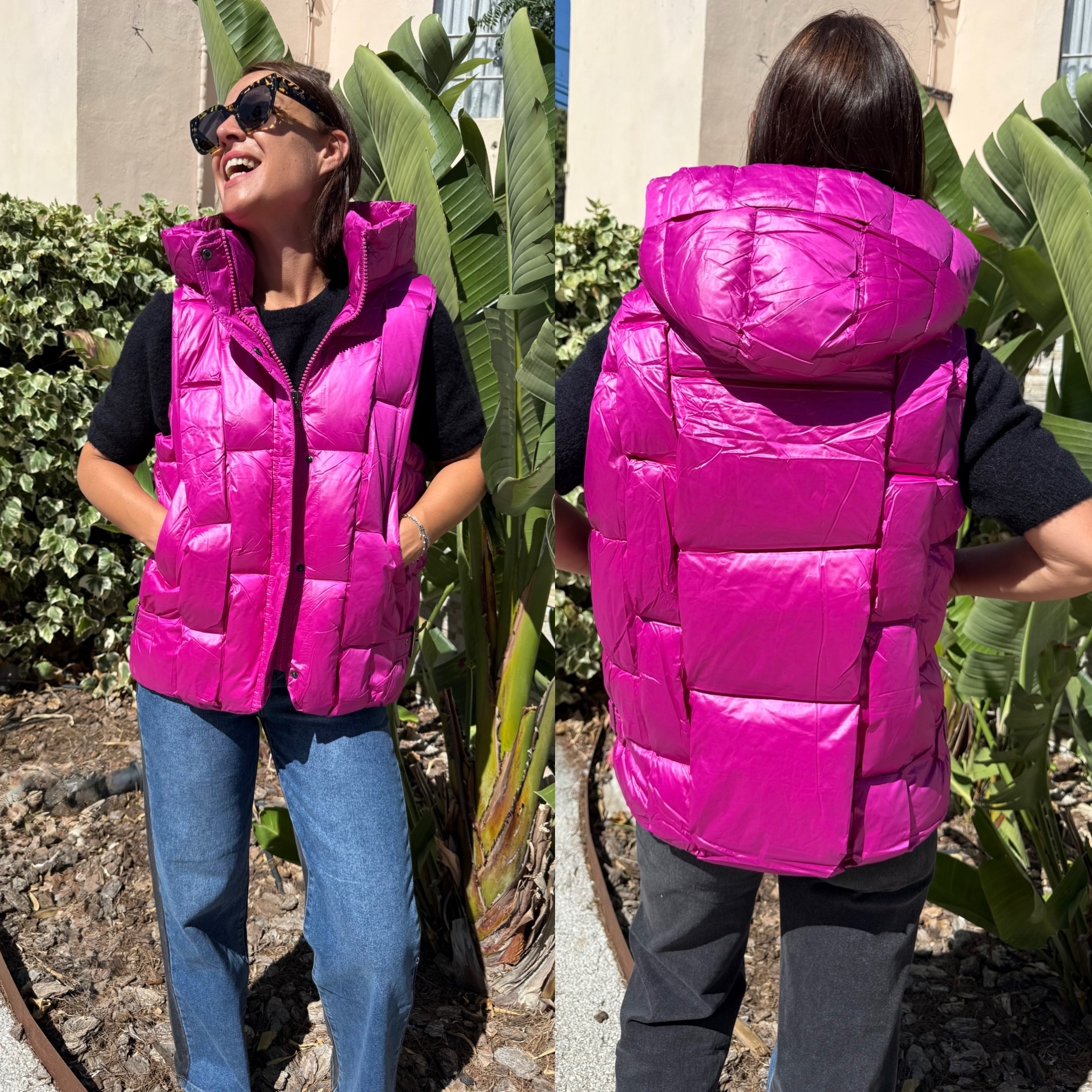 VESTE MATELASSEE SANS MANCHE LX DRESS FUCHSIA