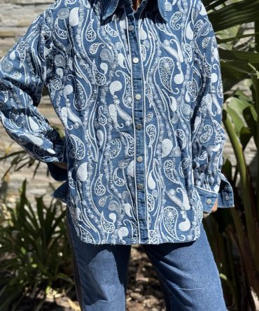 CHEMISE EN JEANS STRASS MODELE APRIL