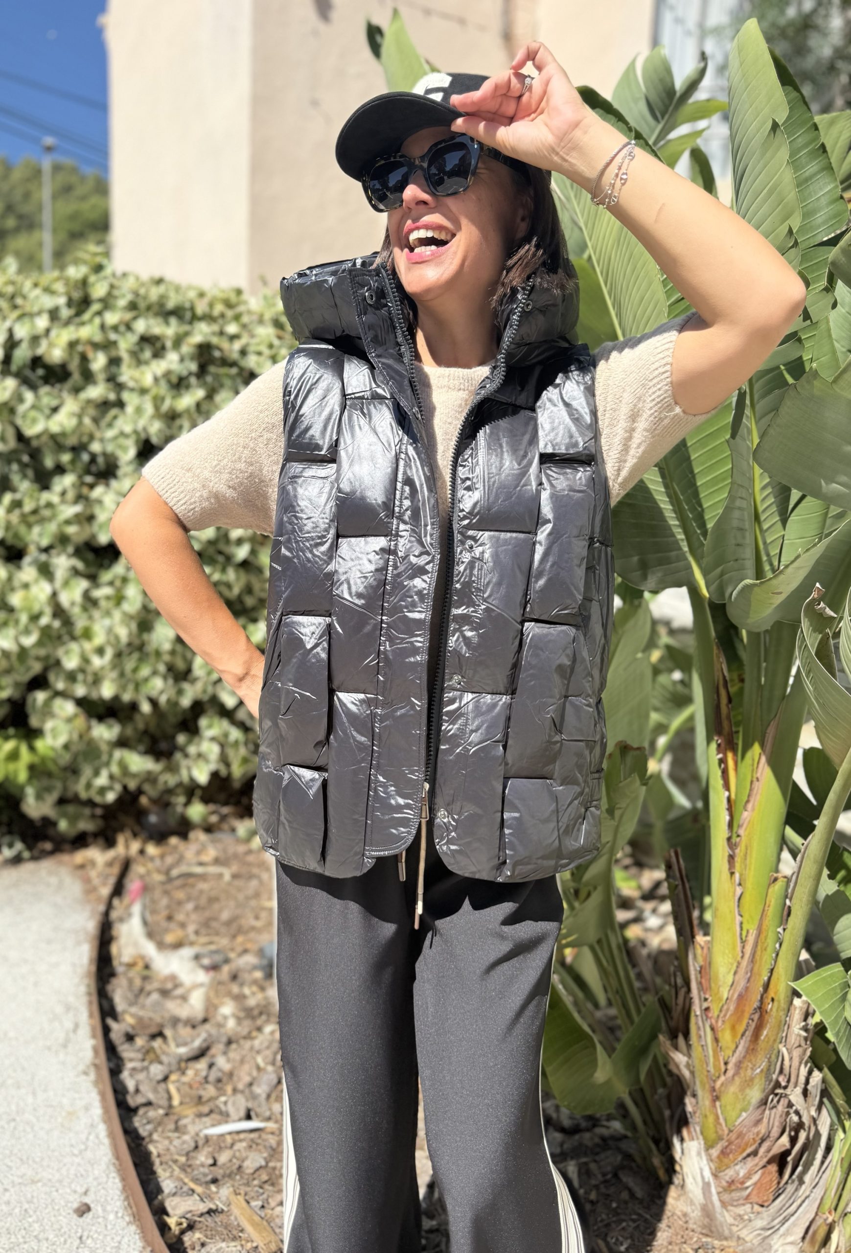 VESTE MATELASSEE SANS MANCHE LX DRESS BLACK – Image 3