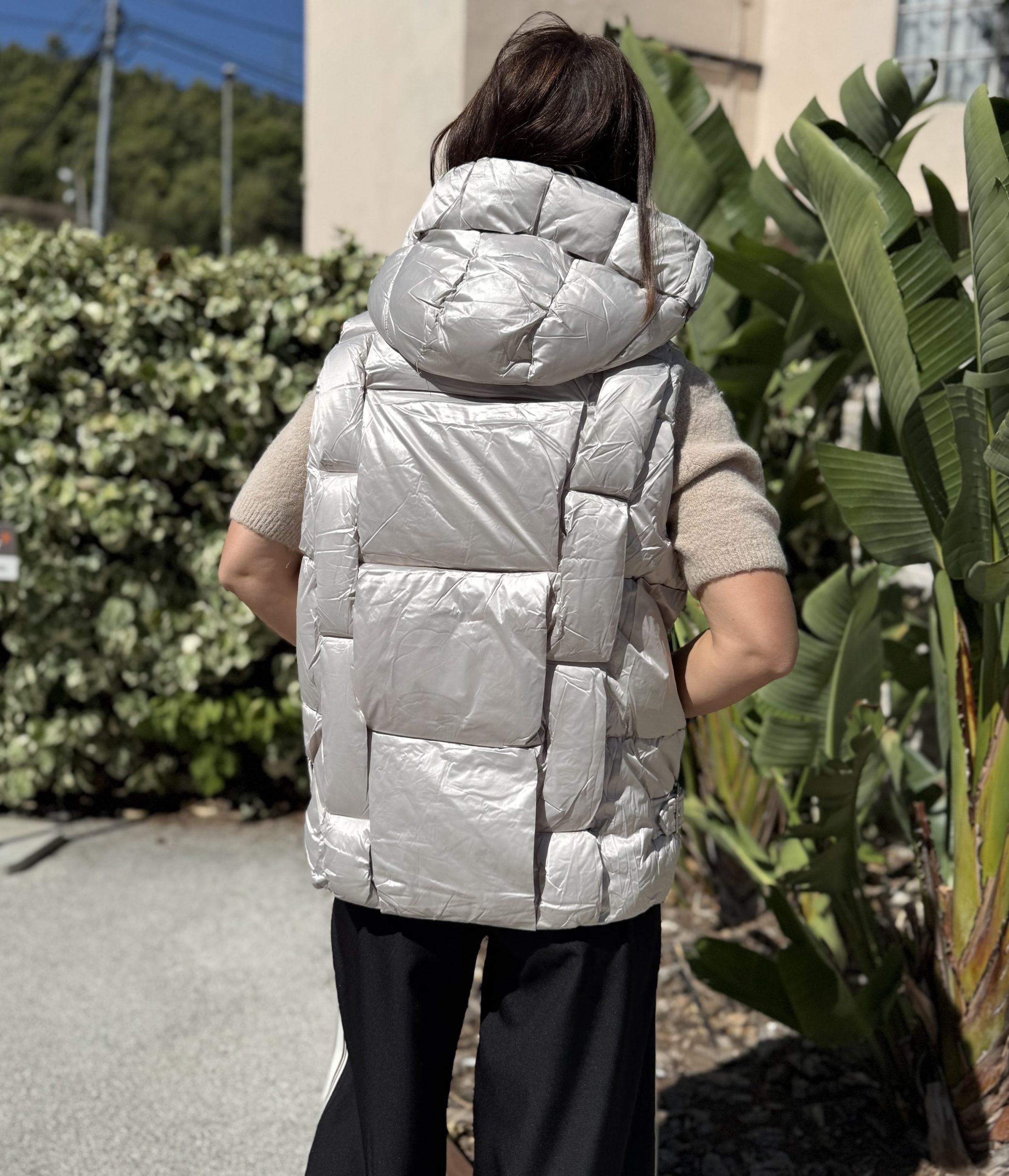 VESTE MATELASSEE SANS MANCHE LX DRESS BEIGE – Image 3
