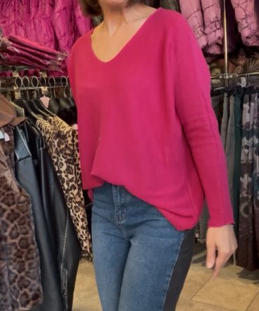 PULL COL EN V MODELE NOEMIE TU 6 COLORIS AU CHOIX
