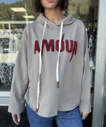 SWEAT AMOUR TU 2 COLORIS AU CHOIX