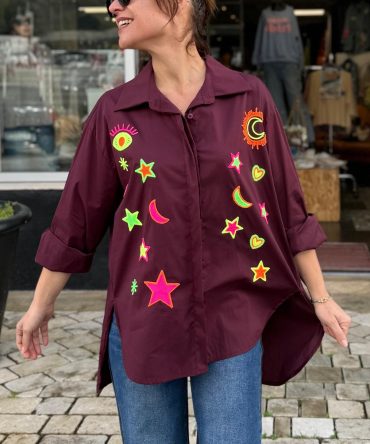 CHEMISE ASTRO BURGUNDY TU